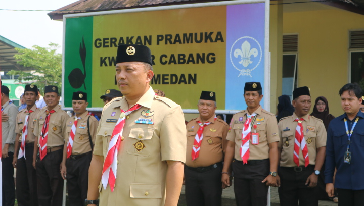 Apel Pelepasan Jamdasu 2026 Kontingen Kwarcab Kota Medan