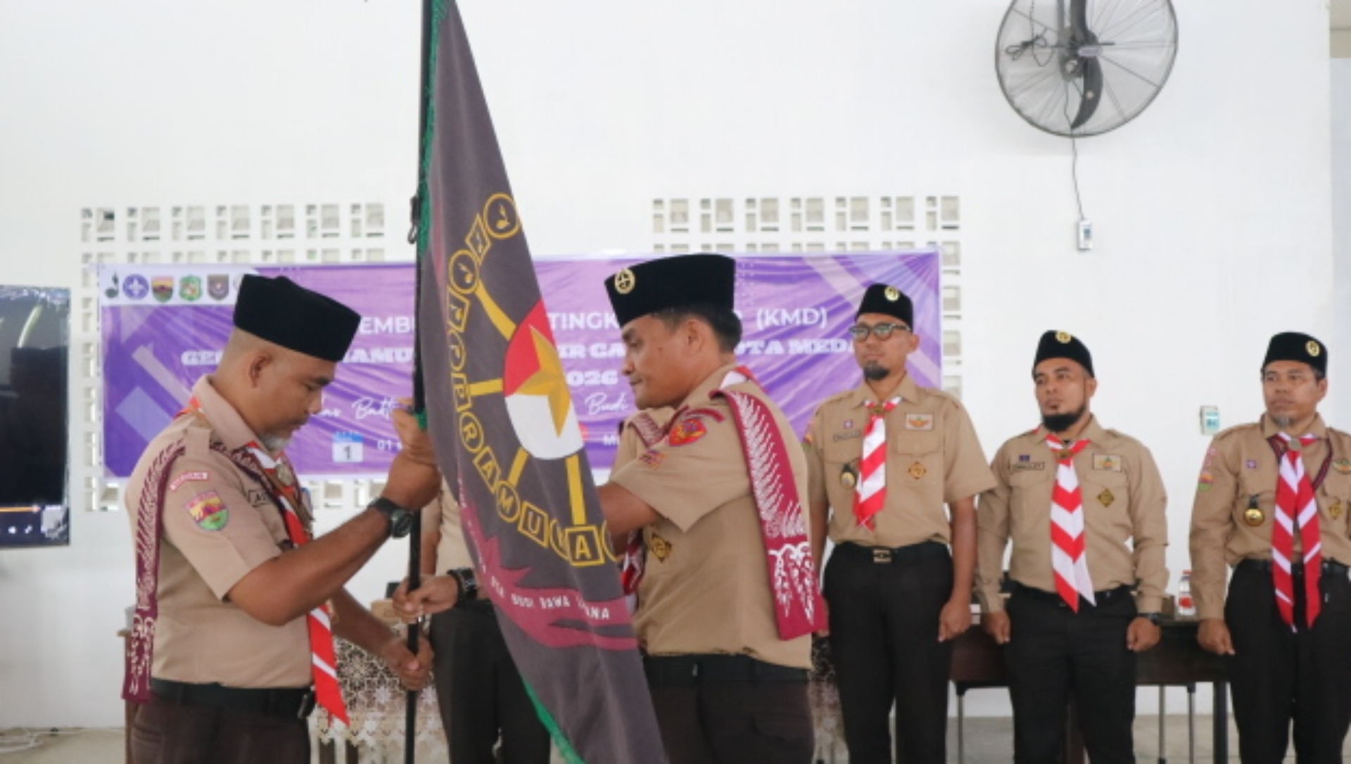 Upacara Pembukaan KMD Kwarran Medan Tuntungan Pusdiklatcab Kota Medan Tahun 2026